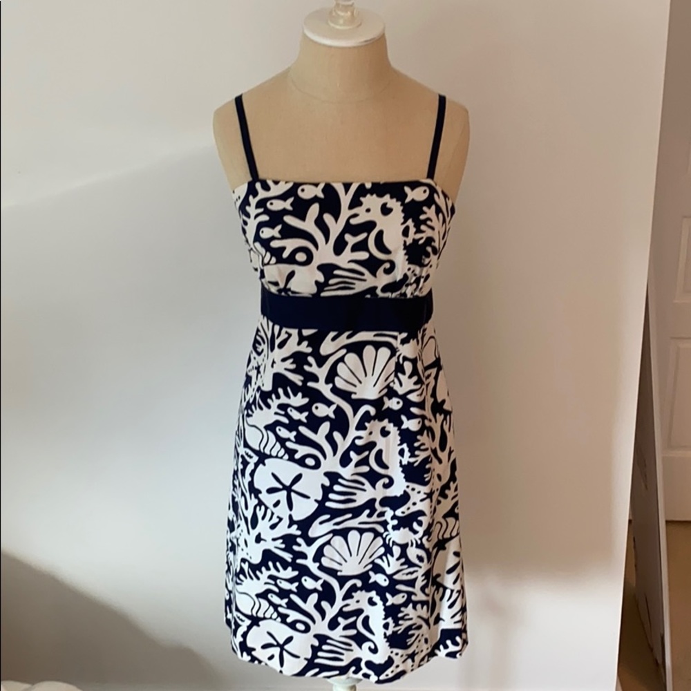 Vineyard vines navy print mini dress